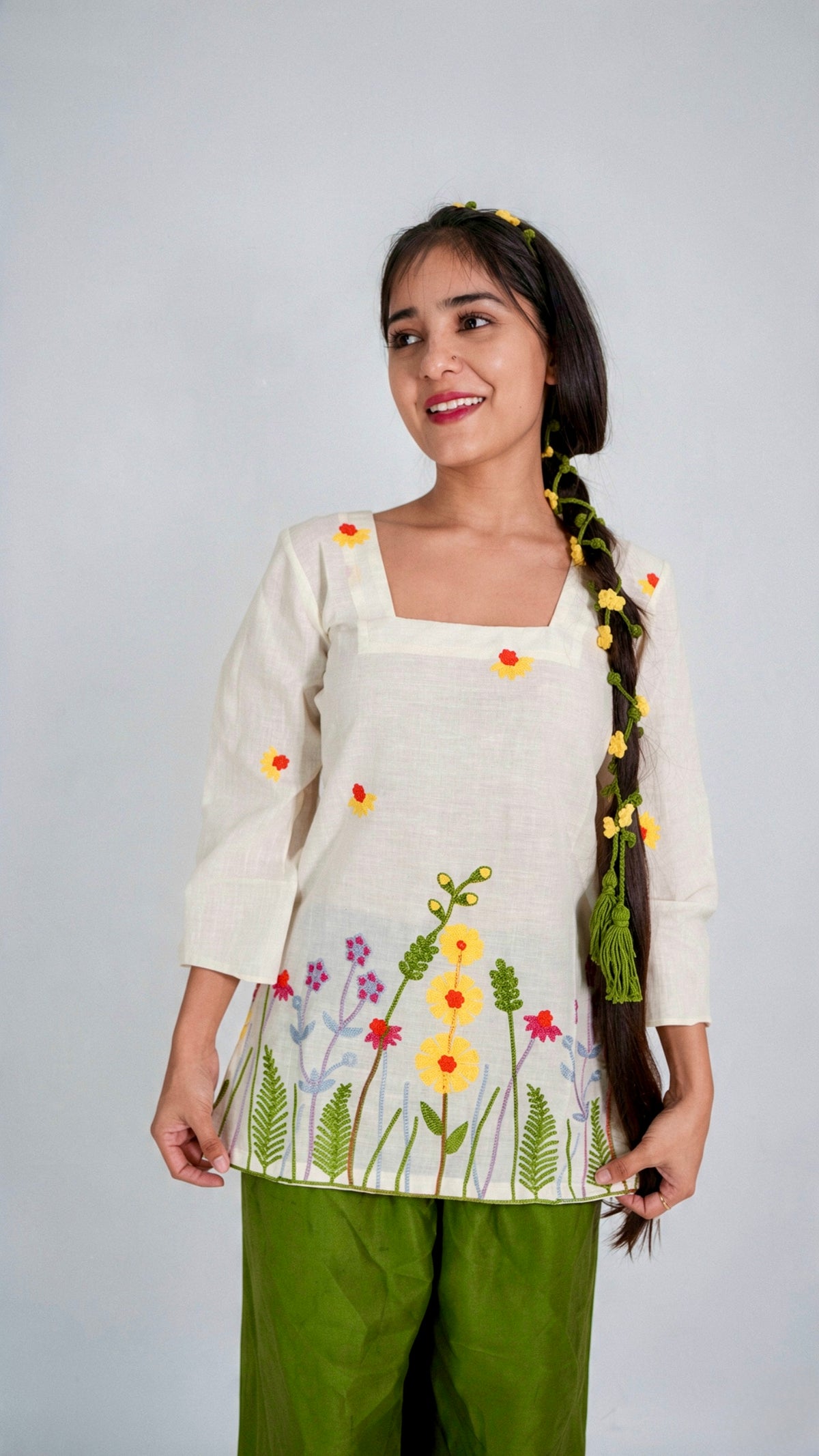 Kora Cotton Blossom Short Kurti