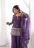 Embroidered Crunchy Silk Kurta Set