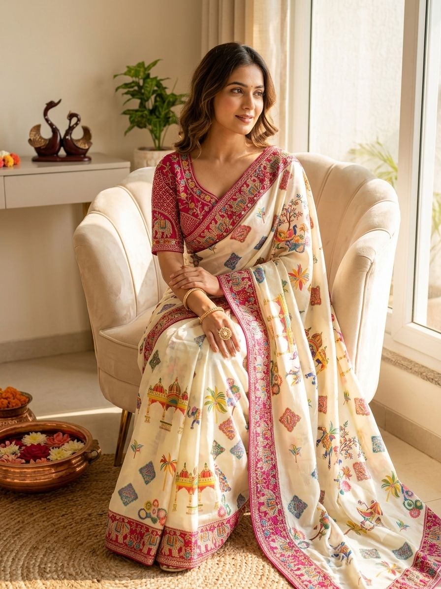 Rangoli Saree