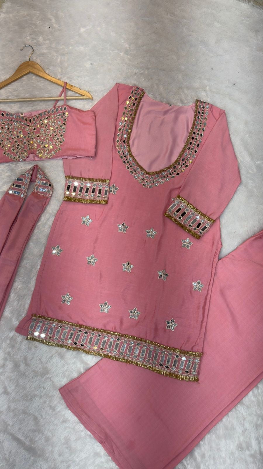 Siya Mirror Plazo Set