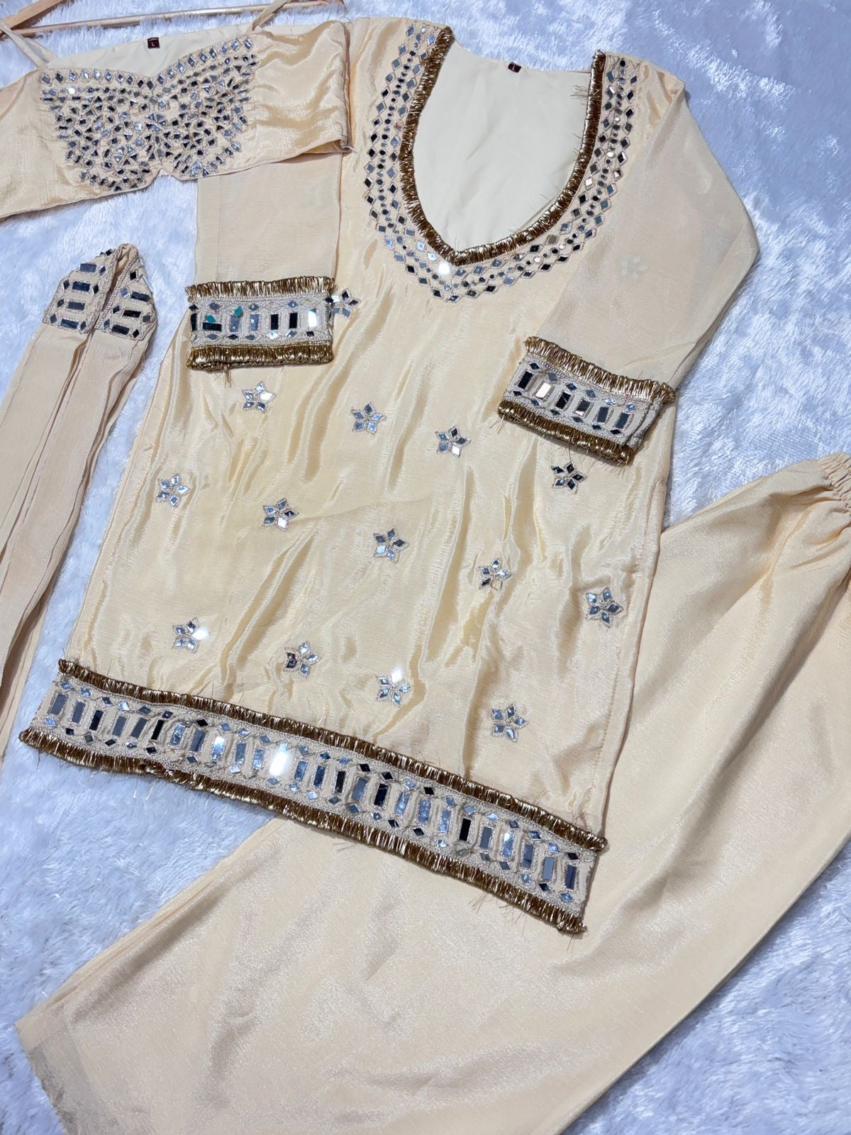 Siya Mirror Plazo Set