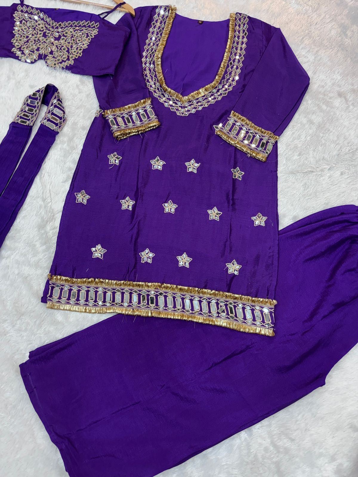 Siya Mirror Plazo Set