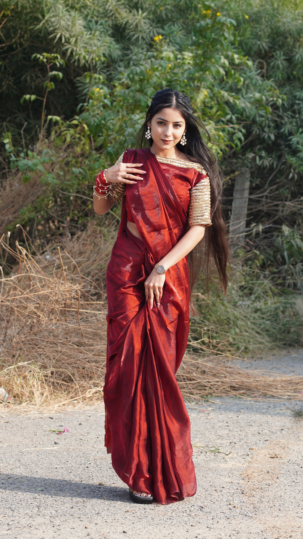 Super Trending: Handwork Space Silk Saree