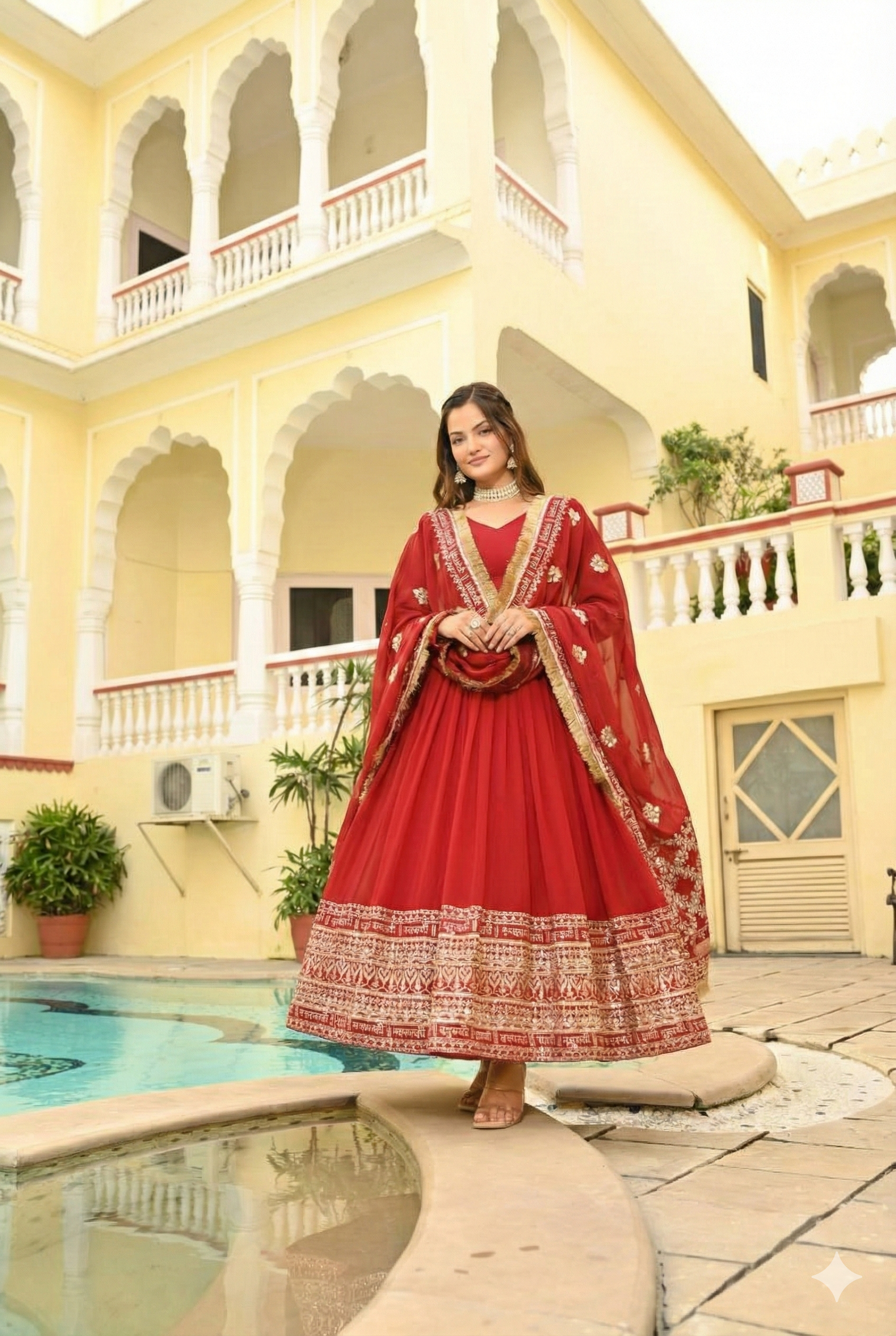 Premium Designer Edit: Zari Sequins Blooming Gown