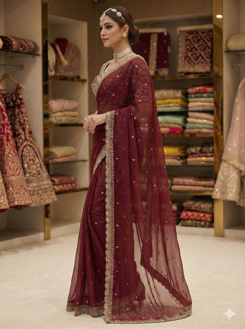 Designer Pick: Heavy Tabby Silk Saree