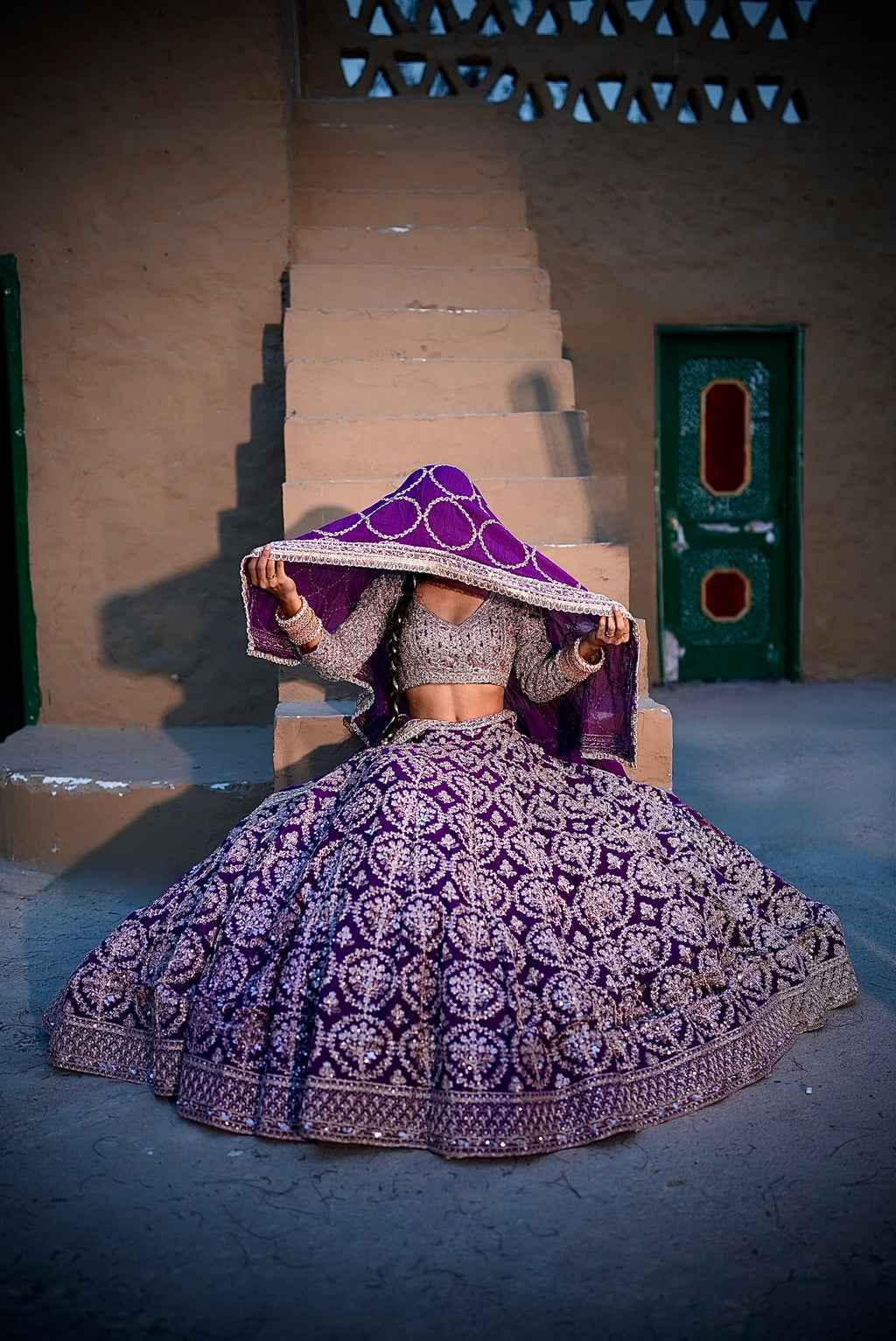 Lavanya Purple Lehenga