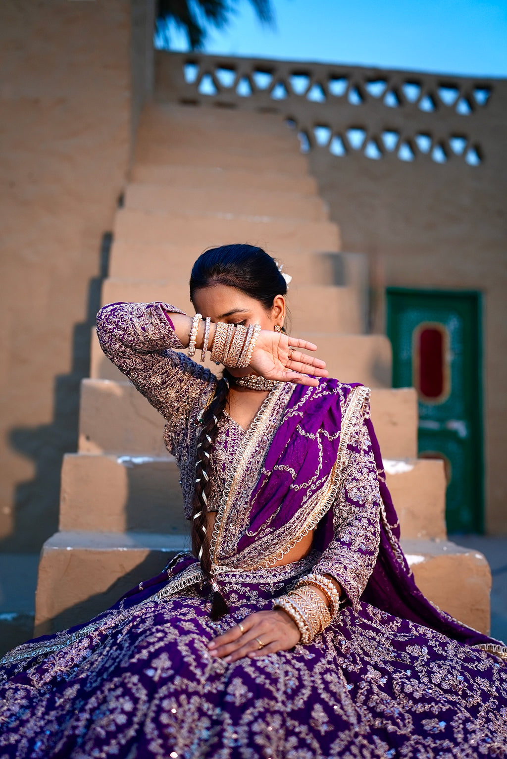 Lavanya Purple Lehenga
