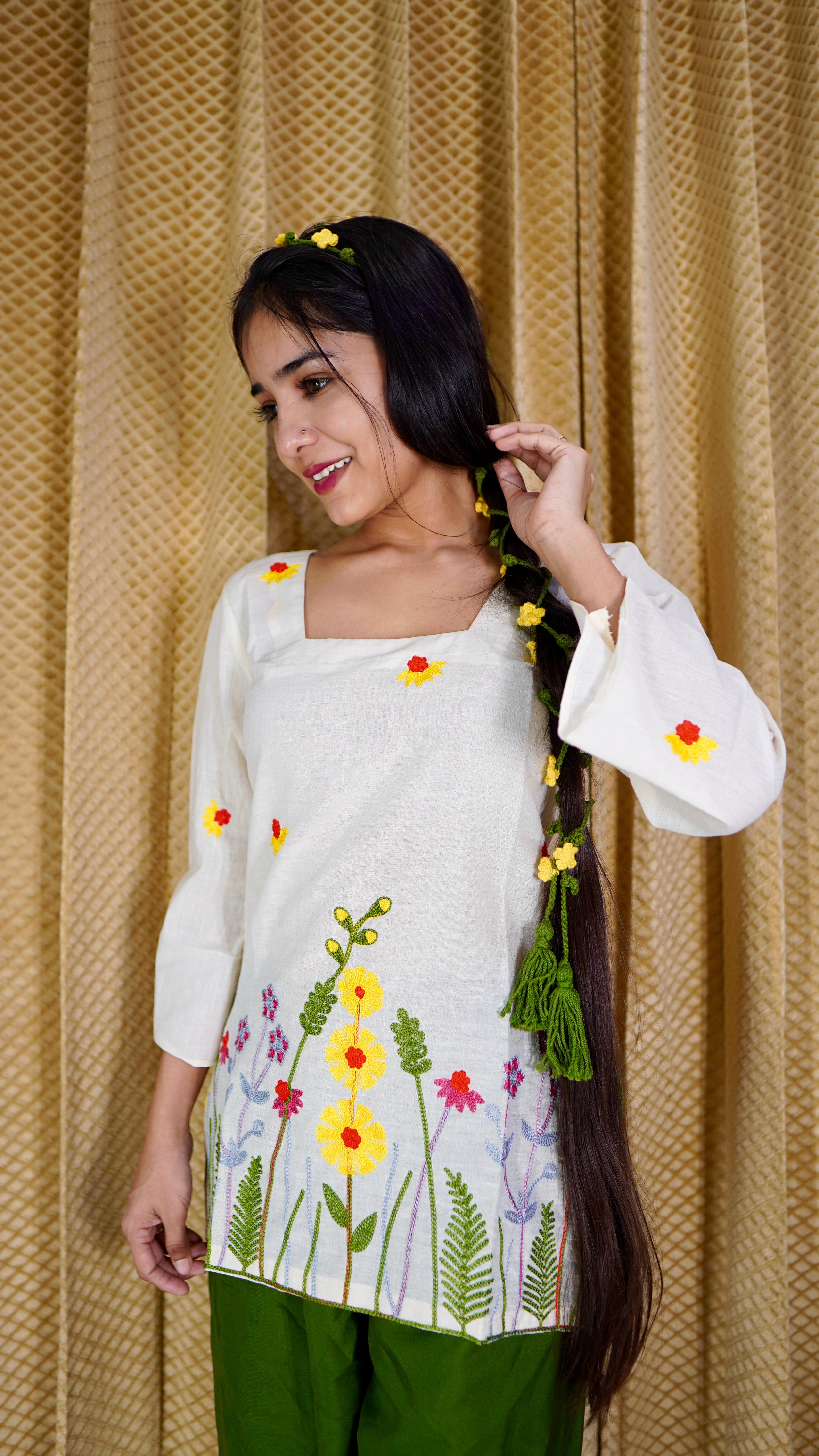 Kora Cotton Blossom Short Kurti