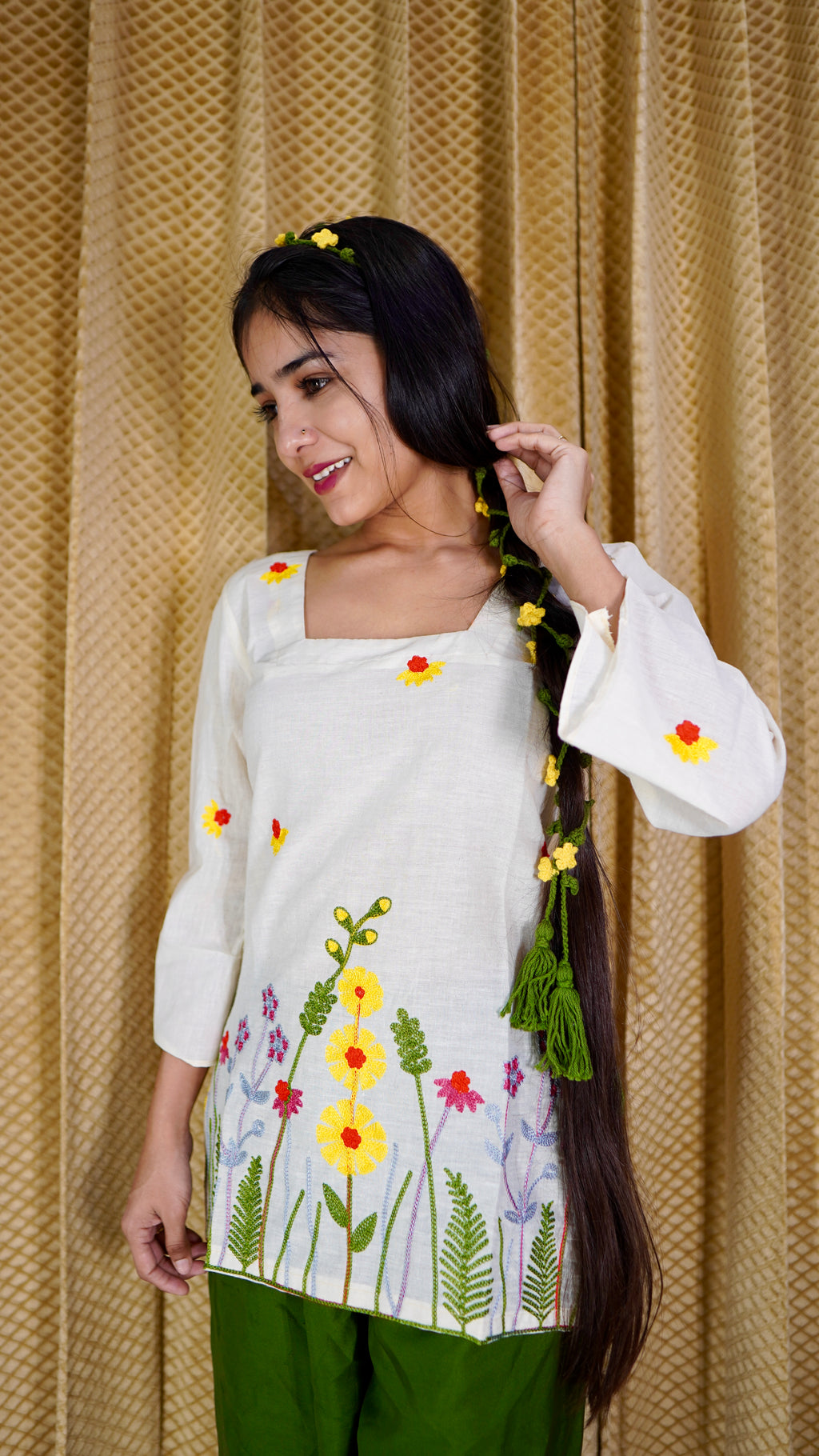 Kora Cotton Blossom Short Kurti