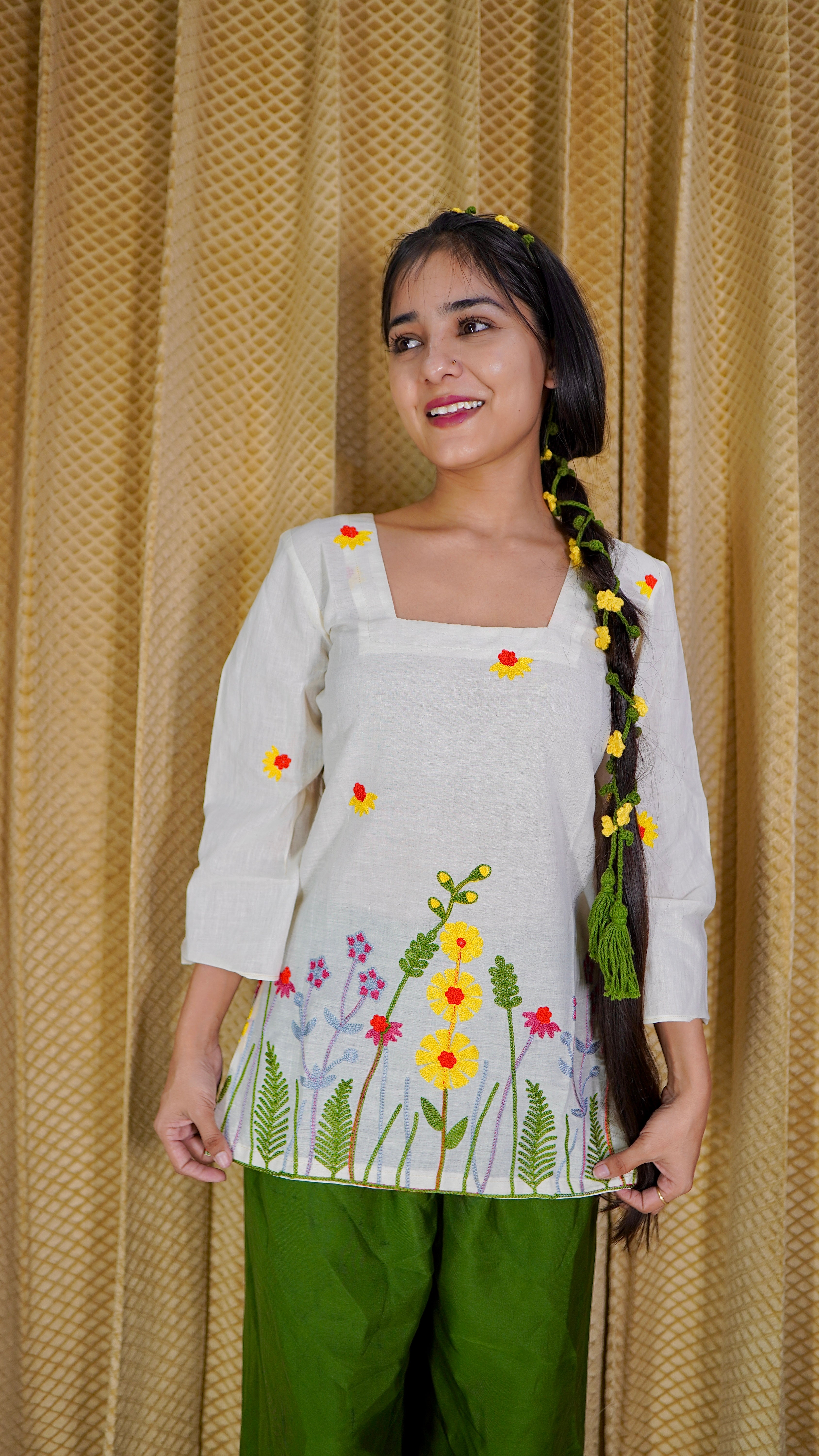 Kora Cotton Blossom Short Kurti