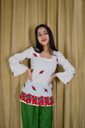 Premium Kora Cotton Embroidered Kurti