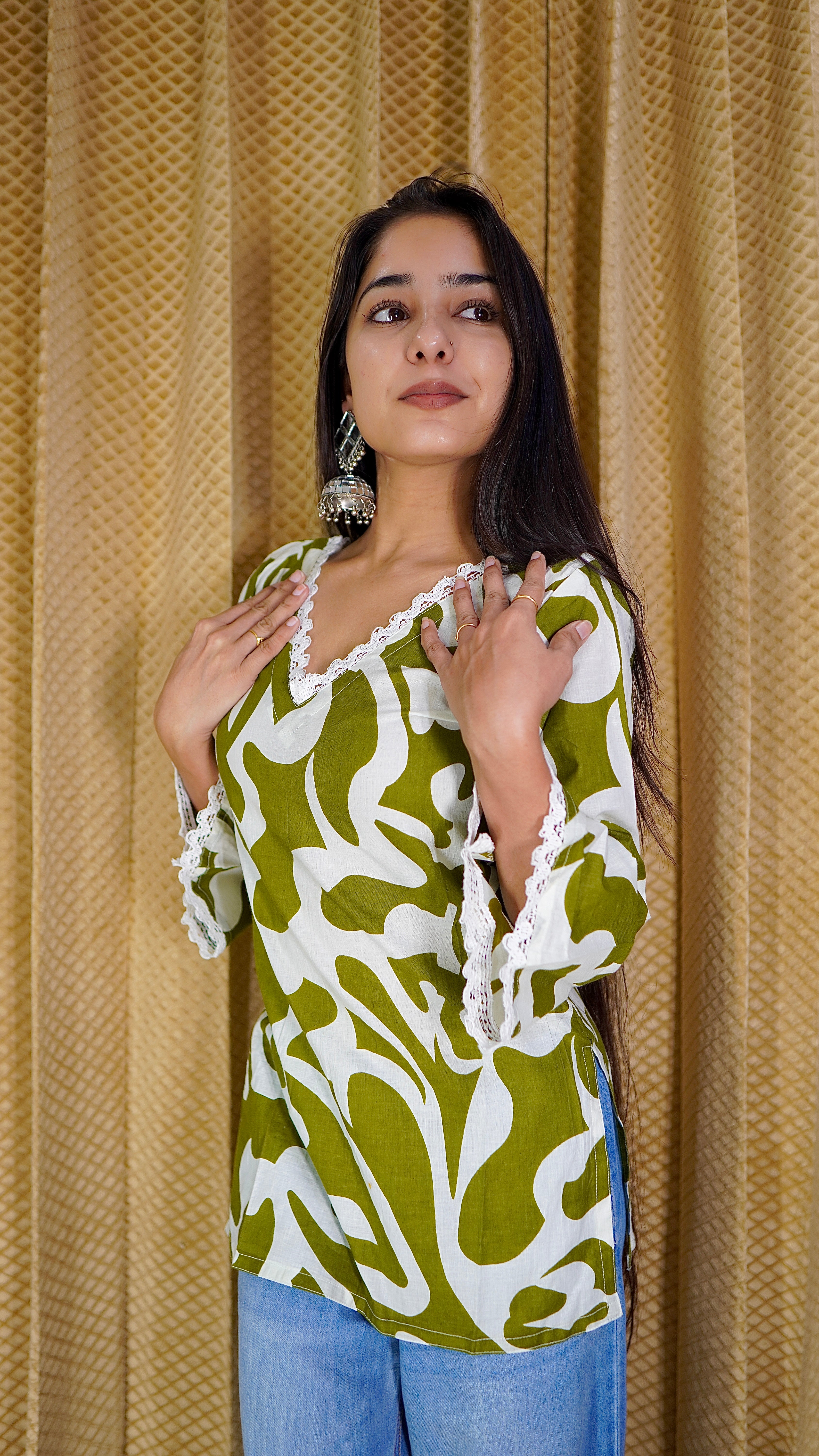 Pure Cotton Designer Short Kurti