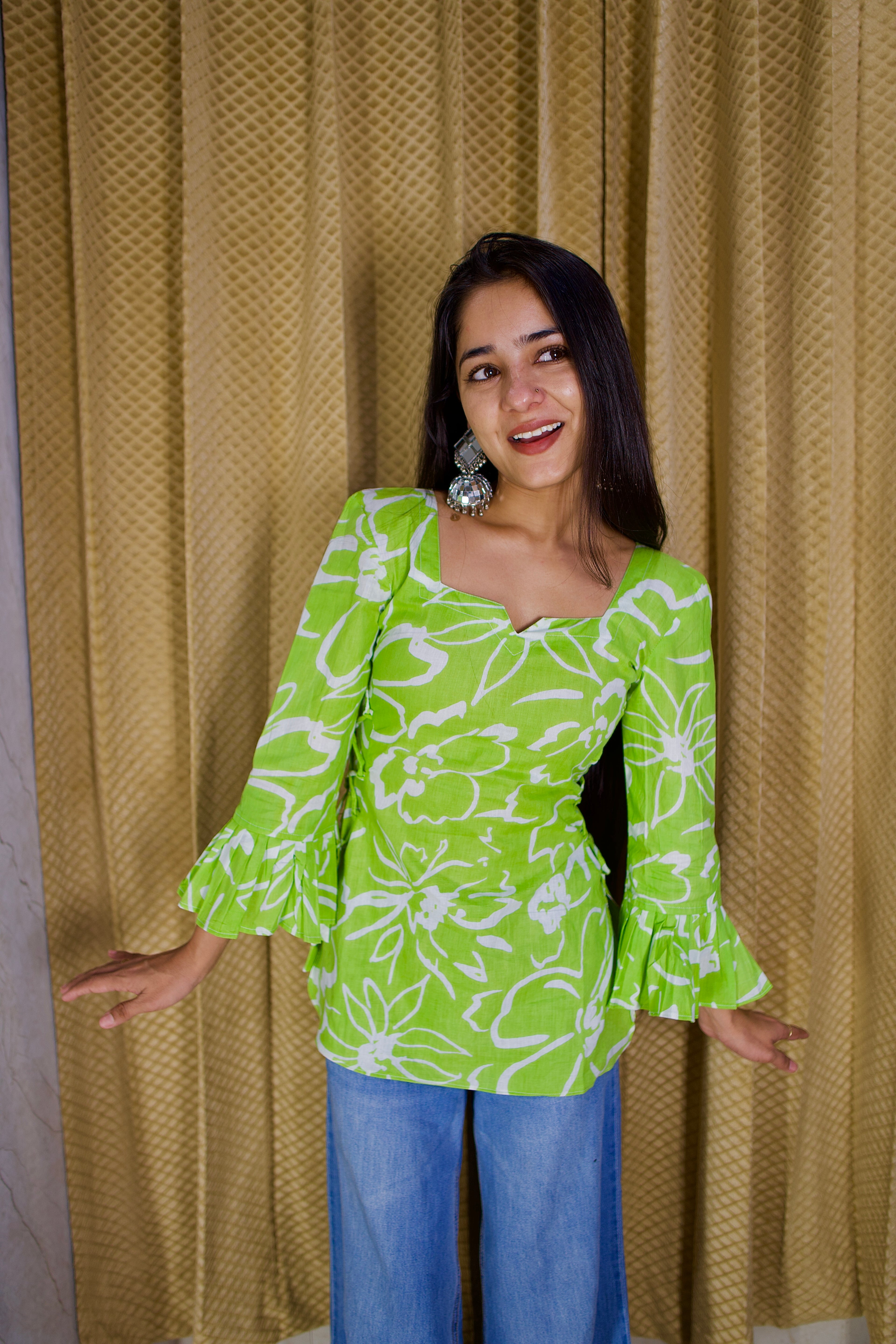 Pure Cotton Designer Short Kurti