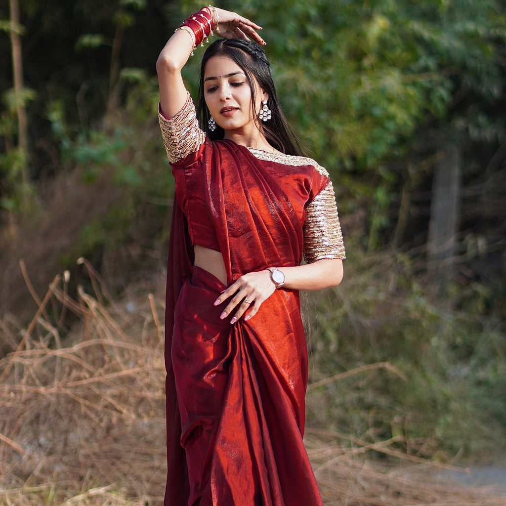 Super Trending: Handwork Space Silk Saree