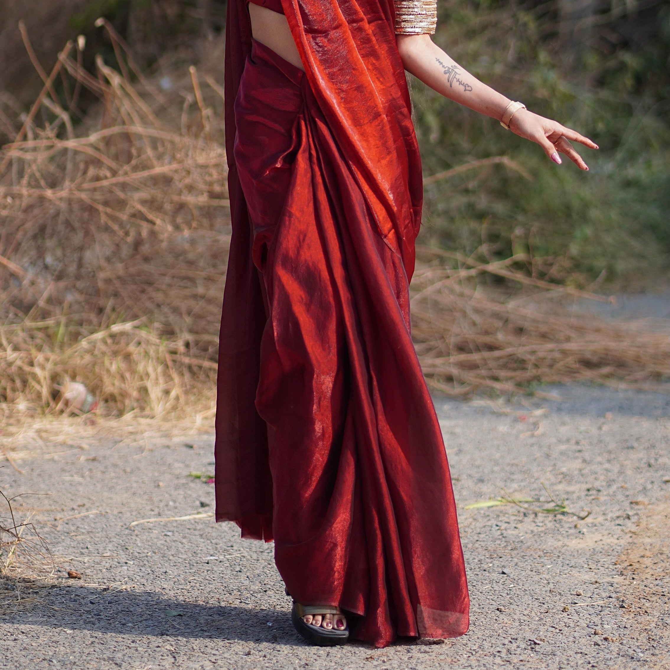 Super Trending: Handwork Space Silk Saree