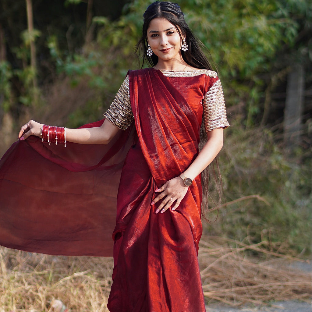 Super Trending: Handwork Space Silk Saree