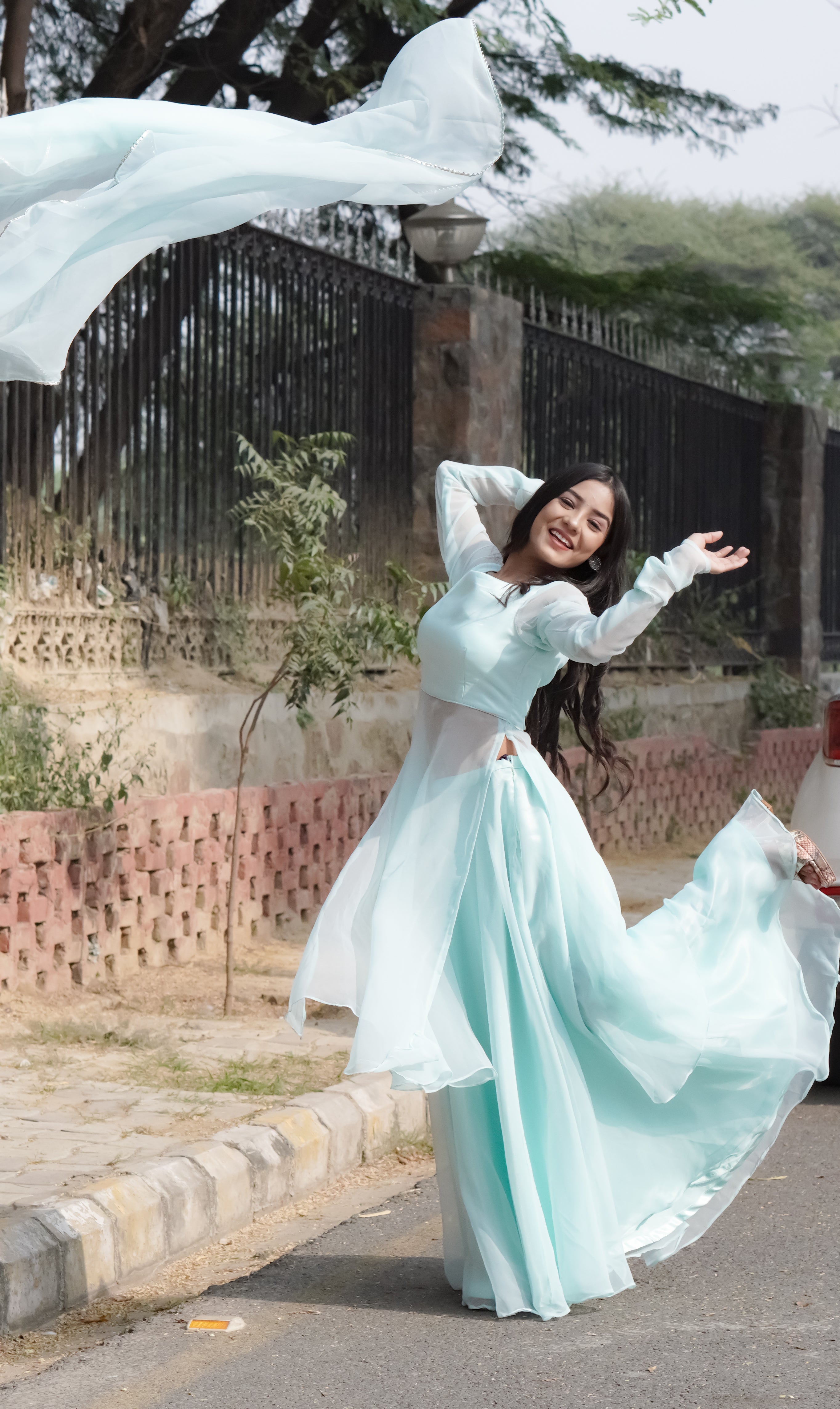 Premium Anarkali suit with pant and Dupatta