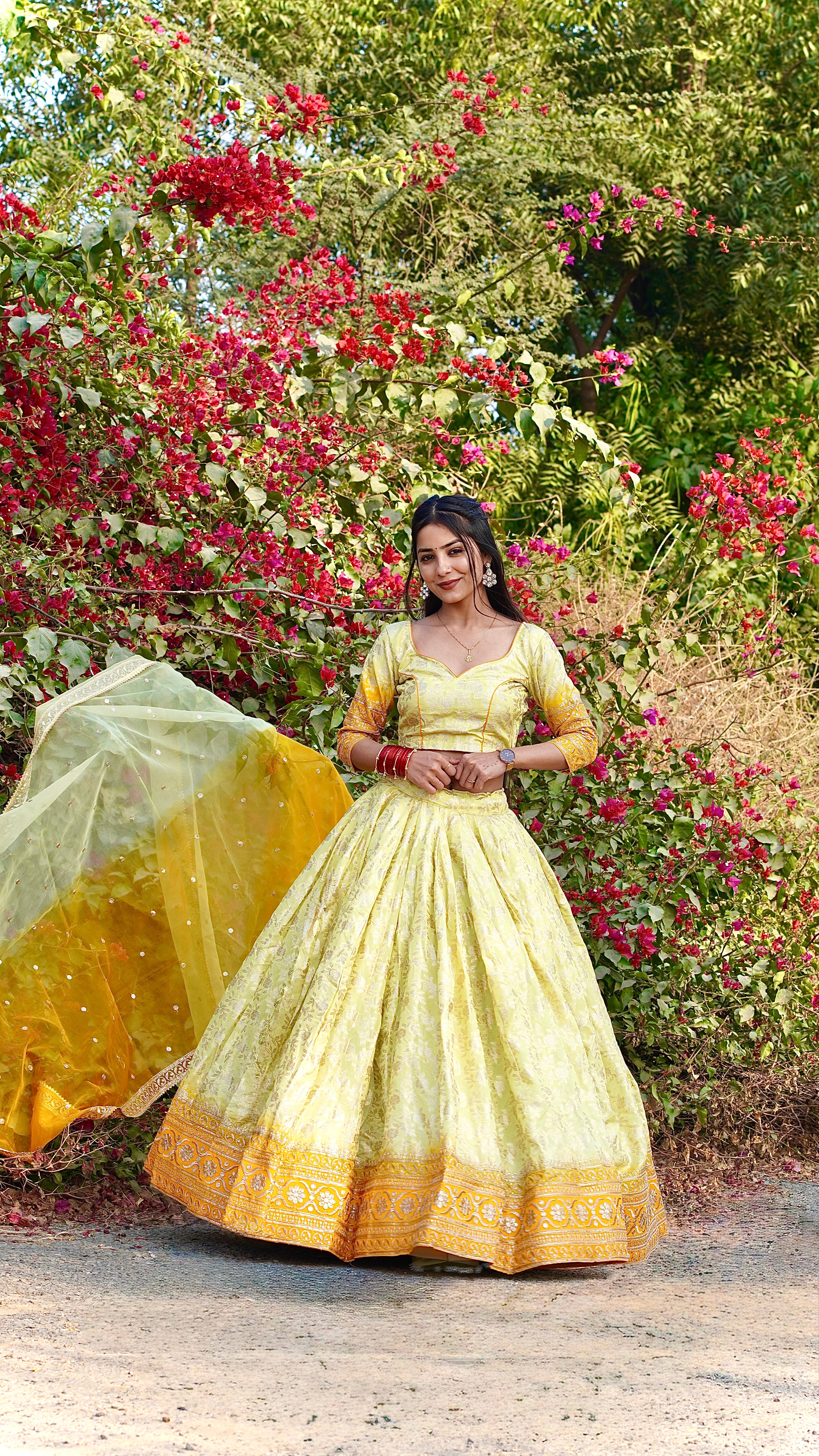 Premium Banarasi Lehenga for Women | Fully Stitched | 6 Meter Flair