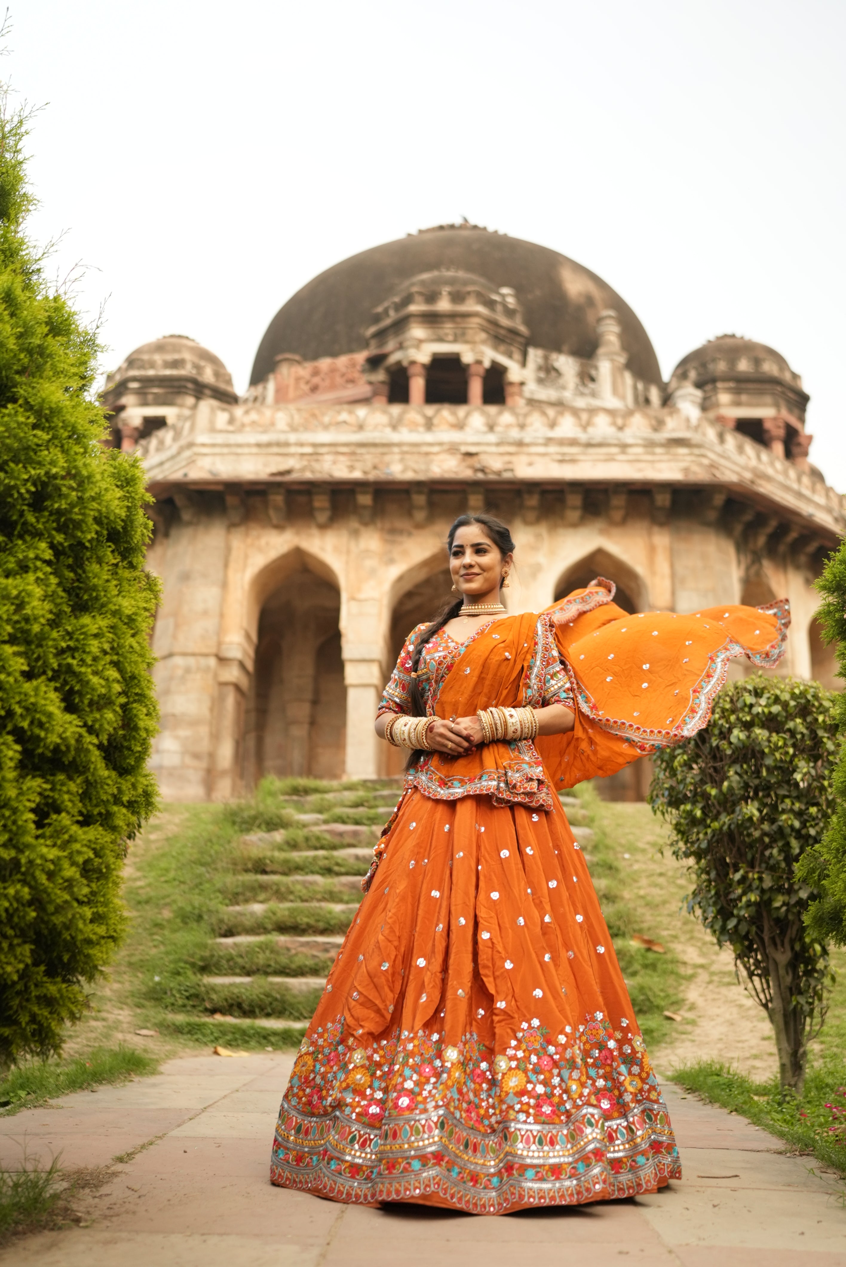 Premium Designer Lehenga Set – Fully Stitched | 5 Meter Flair | Full-Size Dupatta