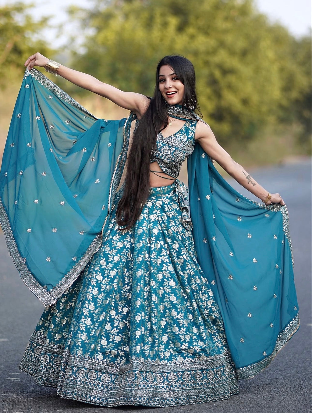 Premium Banarasi Lehenga for Women | Fully Stitched | 6 Meter Flair