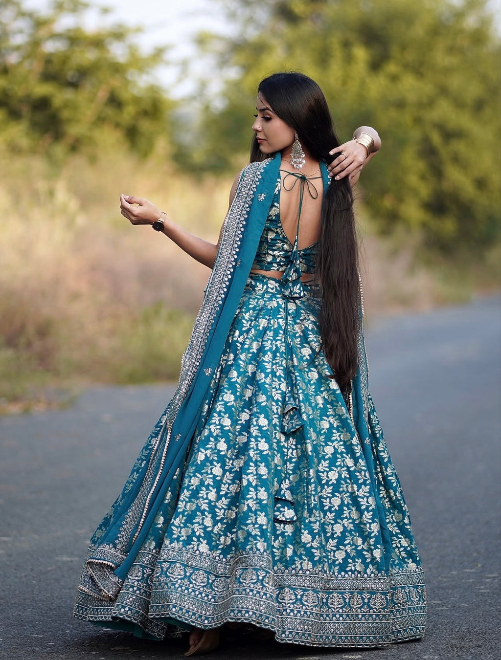 Premium Banarasi Lehenga for Women | Fully Stitched | 6 Meter Flair