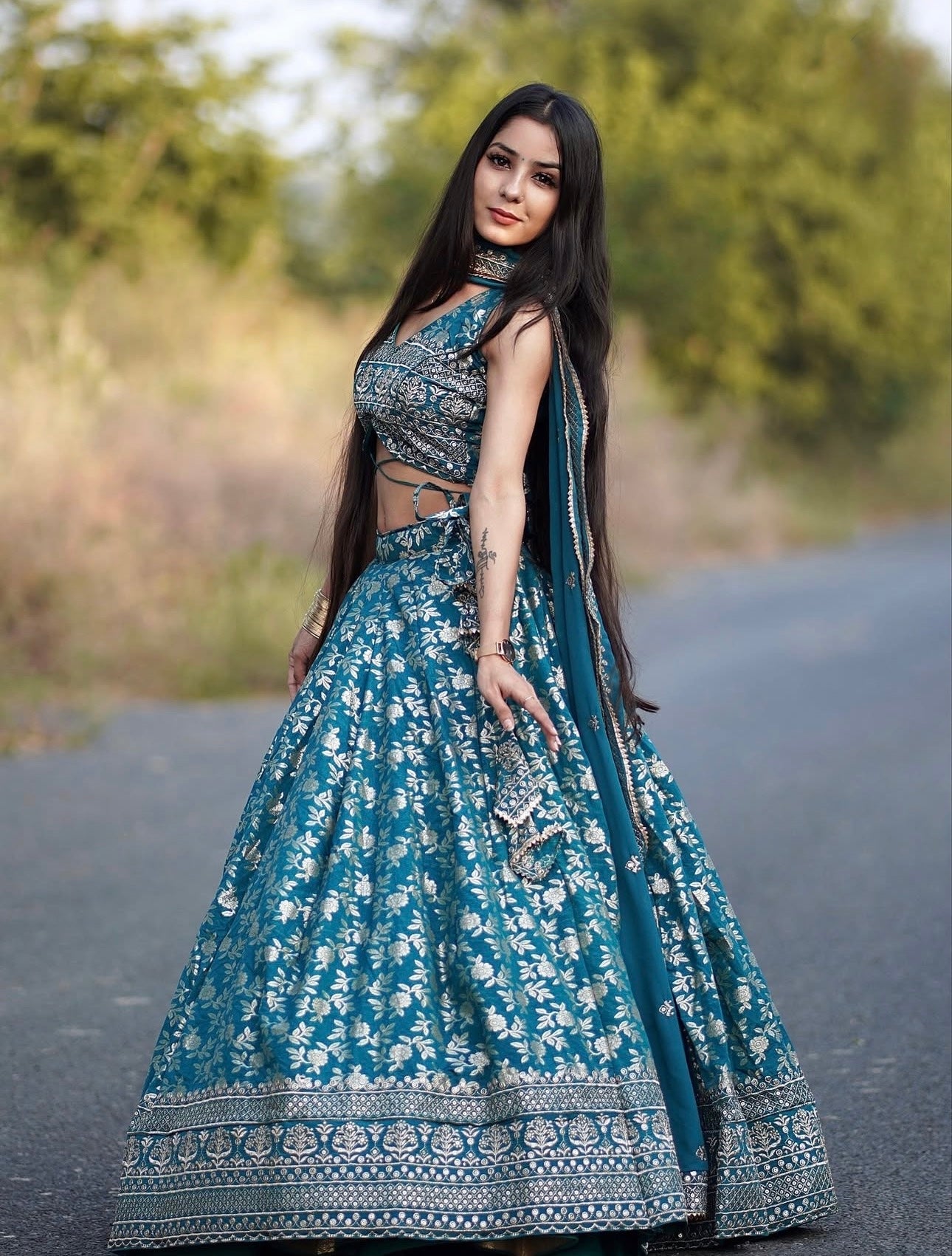 Premium Banarasi Lehenga for Women | Fully Stitched | 6 Meter Flair