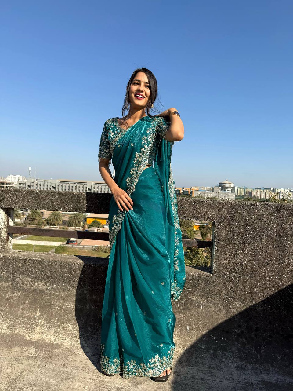 New Launch: Designer Fendy Satin Saree