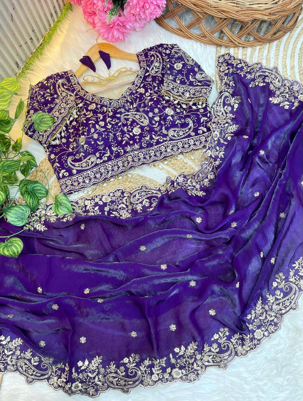 New Launch: Designer Fendy Satin Saree