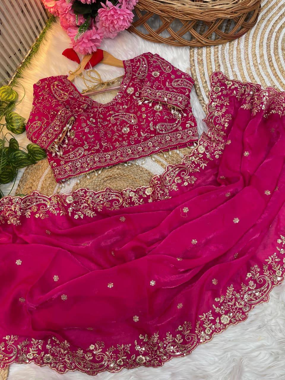 New Launch: Designer Fendy Satin Saree